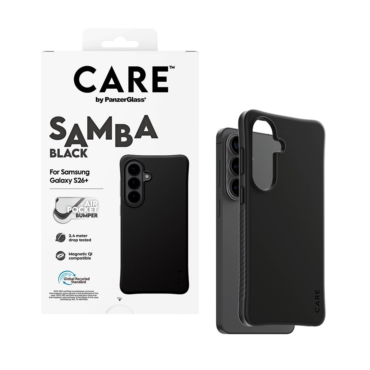 CARE™ by PanzerGlass® Samba Case Black w. Qi Samsung Galaxy S26+